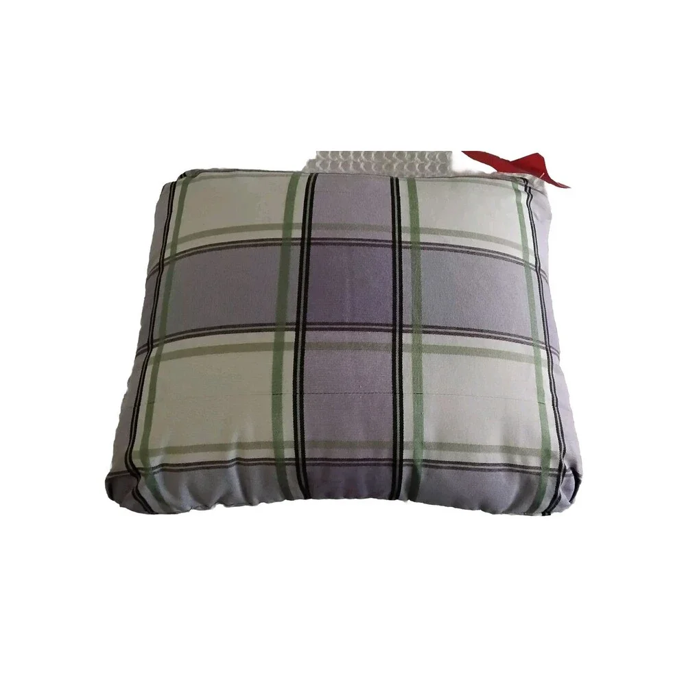 Lilac & Green Beaded Decrative Pillow with White Stripes Unique Excellent
